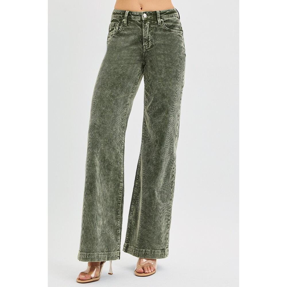 RISEN High Rise Wide Leg Corduroy Jeans - PW21322X - Plus Size 2XL - Picture 2 of 6